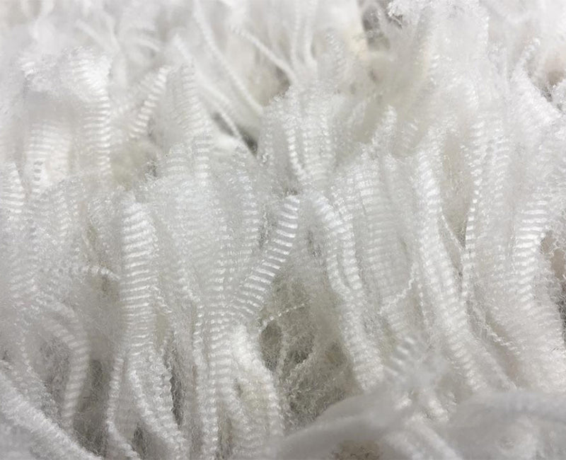 Keep warm, keep cool. Close up of superfine Merino wool. Naturally.