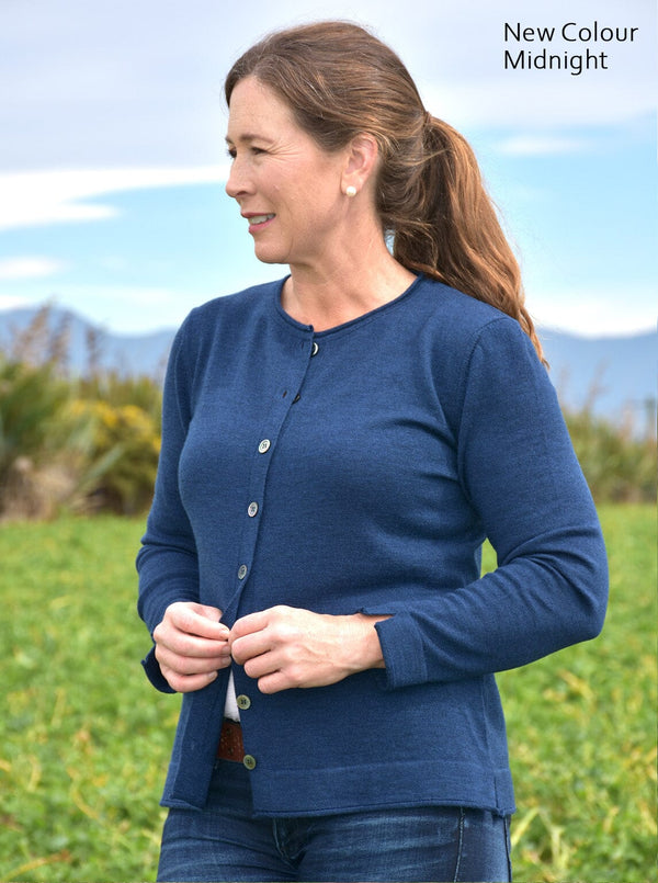 Mid - Button Cardigan - Glowing Sky New Zealand