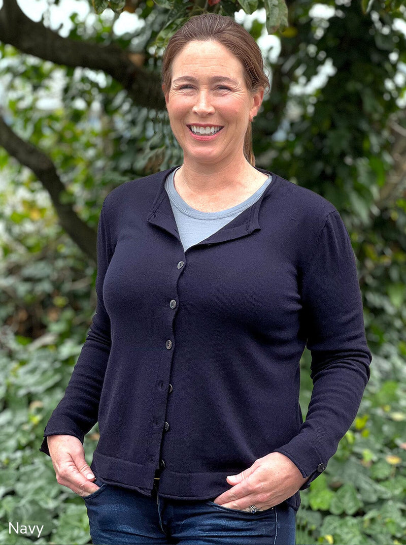 Mid - Button Cardigan - Glowing Sky New Zealand