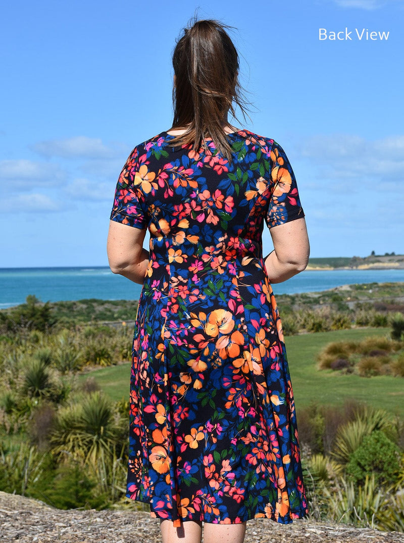 Polyester/Spandex - Marilyn dress V2 - Glowing Sky New Zealand