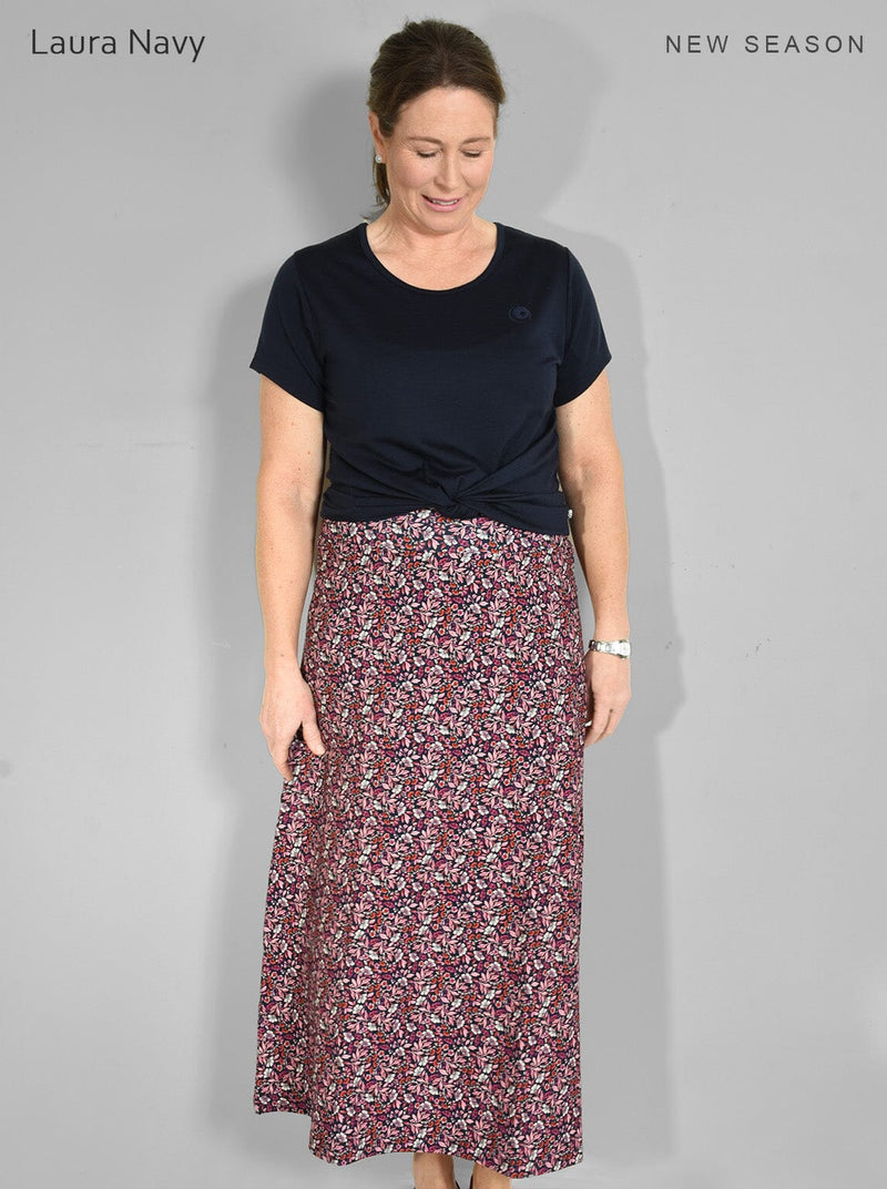 Polyester/Spandex - Maxi Skirt - Glowing Sky New Zealand