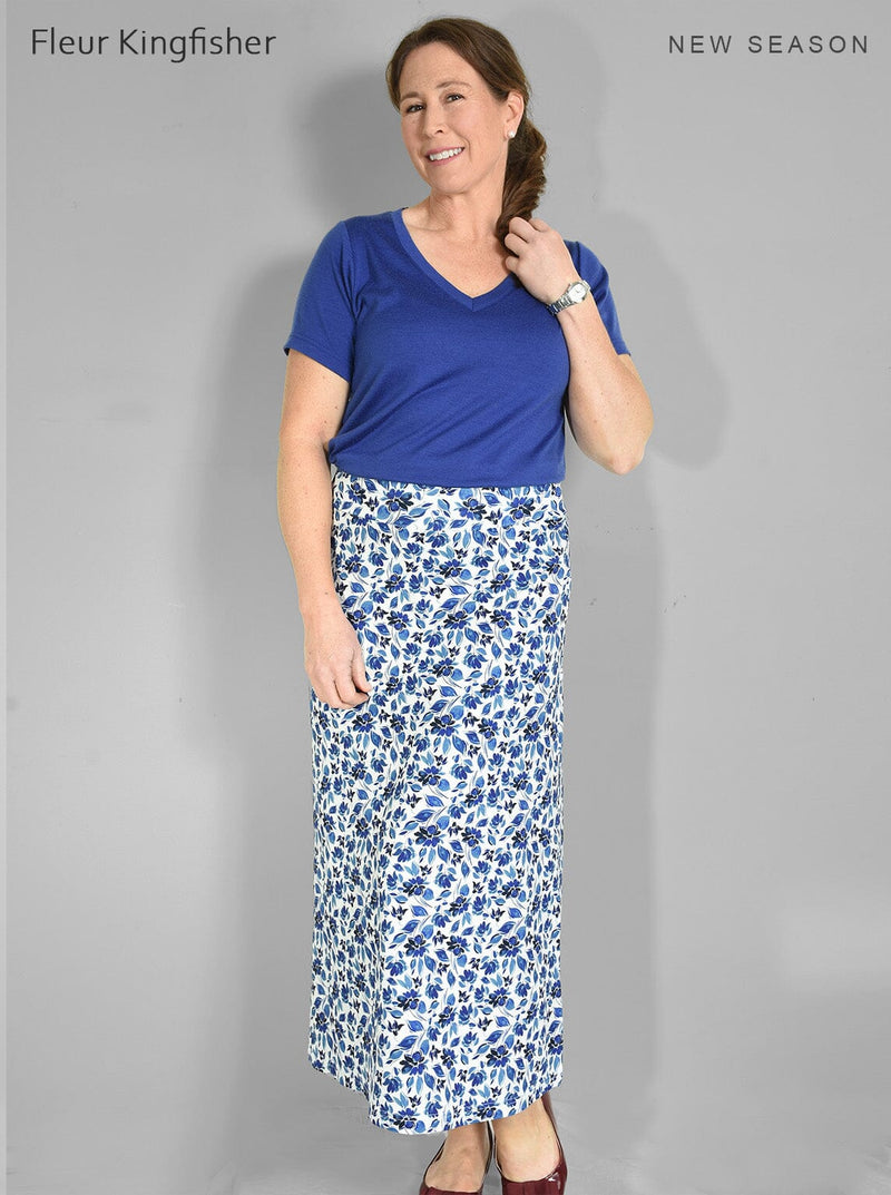 Polyester/Spandex - Maxi Skirt - Glowing Sky New Zealand