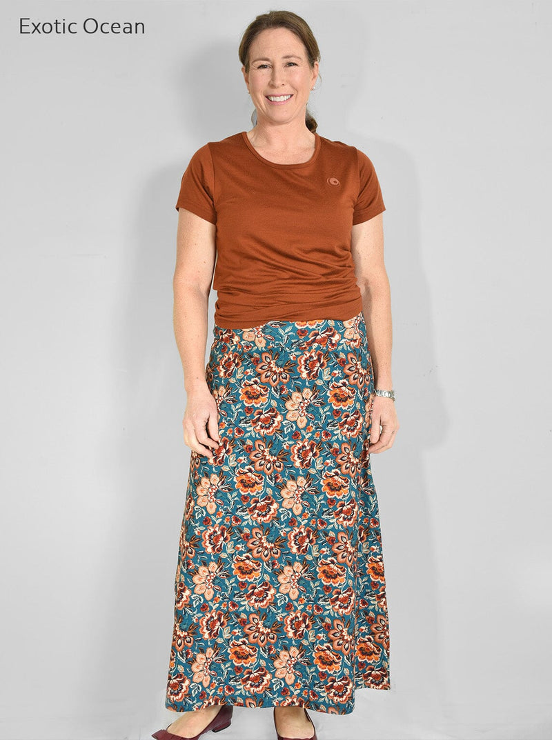 Polyester/Spandex - Maxi Skirt - Glowing Sky New Zealand