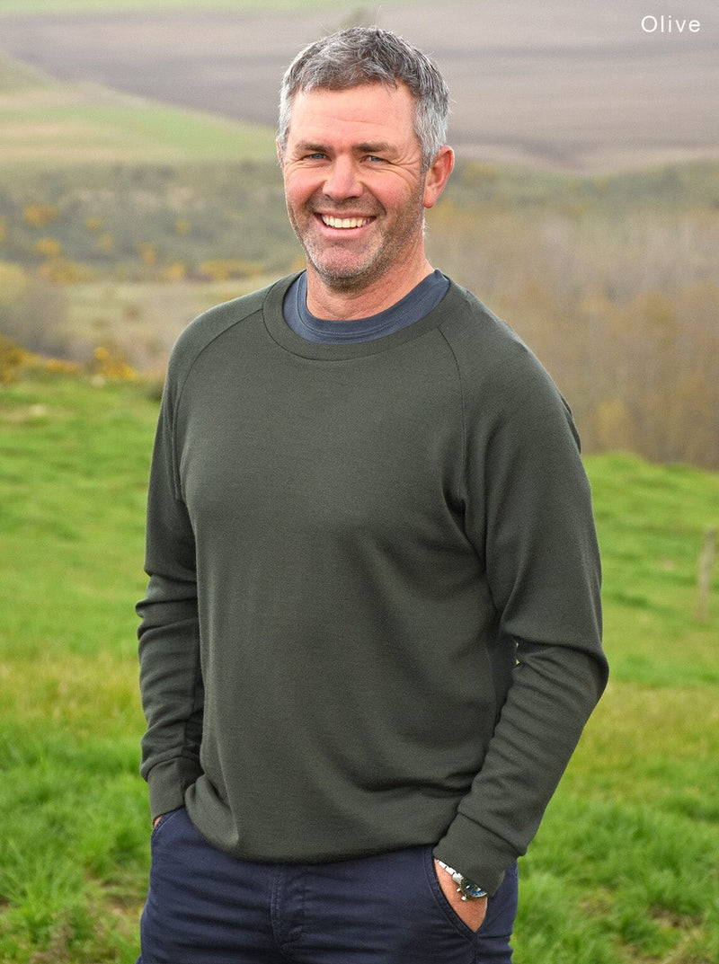 Men's Merino Raglan Crew