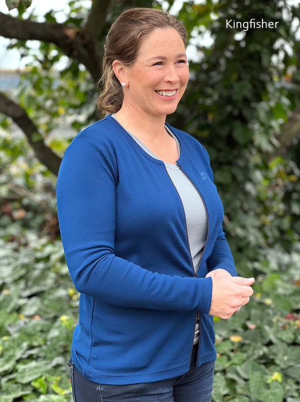 Merino Fitted Zip Cardigan