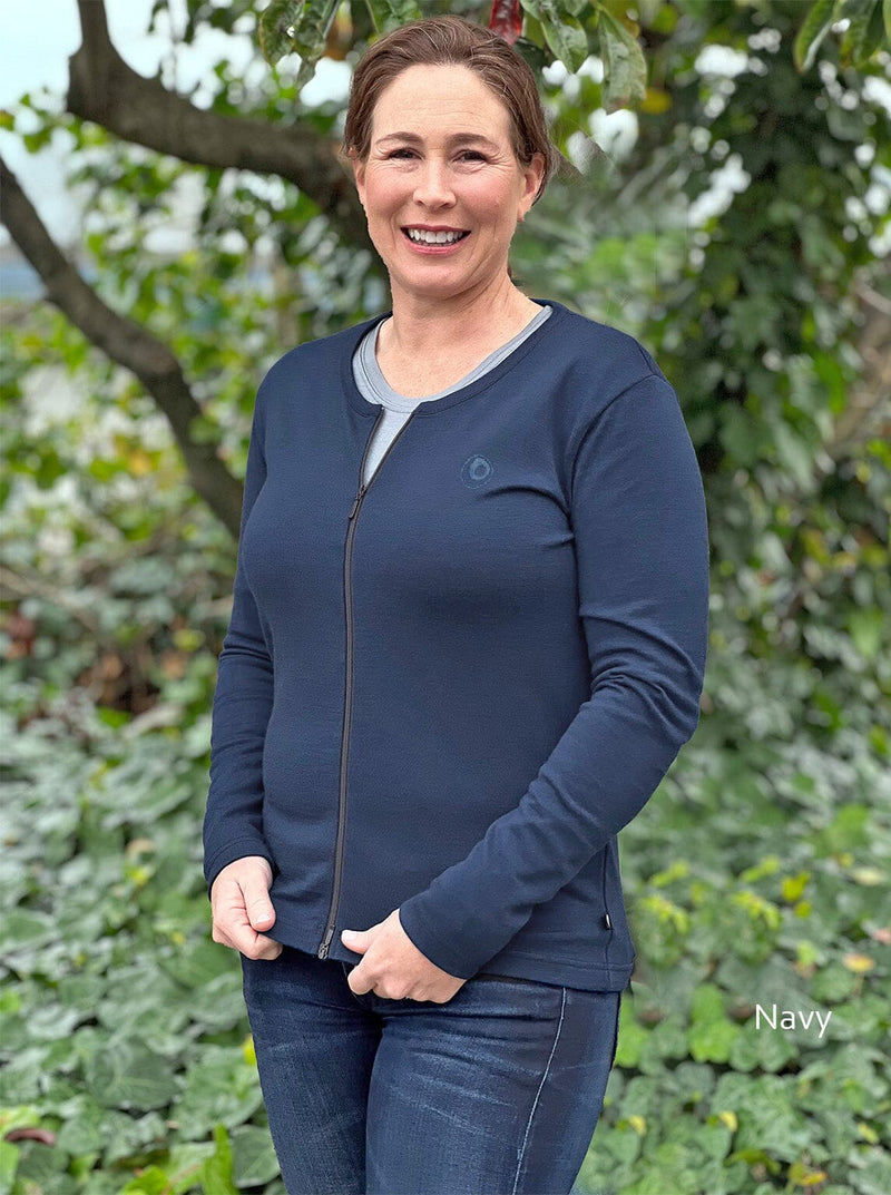 Merino Fitted Zip Cardigan
