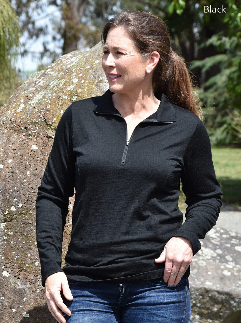 Mid - Merino Half Zip Pull-Over - Glowing Sky New Zealand