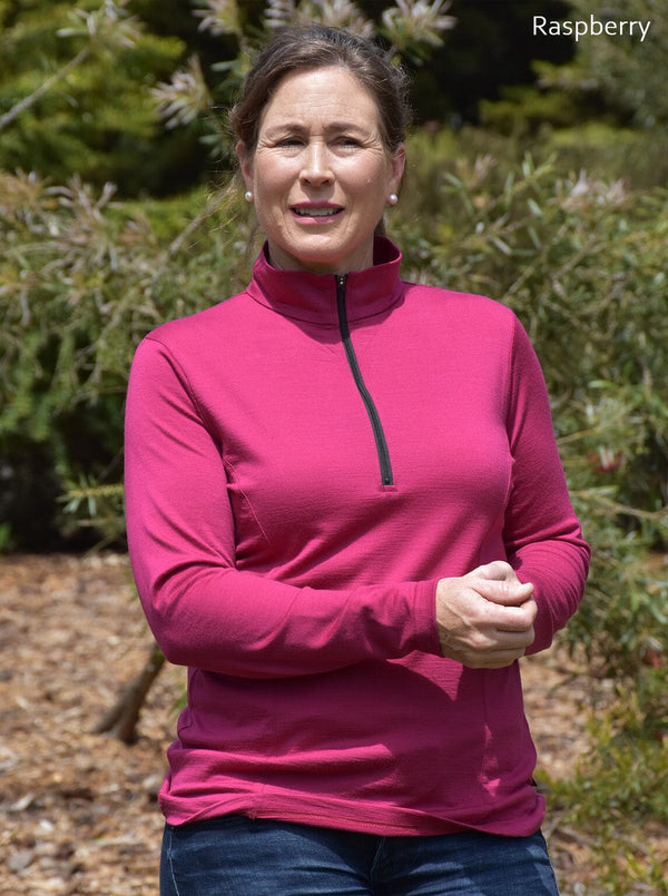 Mid - Merino Half Zip Pull-Over - Glowing Sky New Zealand