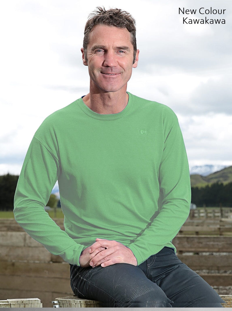 Mid - Merino Long Sleeve Tee - Glowing Sky New Zealand