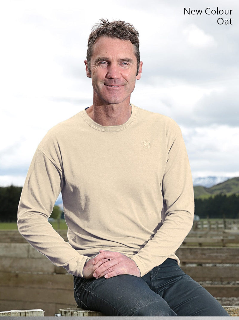 Mid - Merino Long Sleeve Tee - Glowing Sky New Zealand