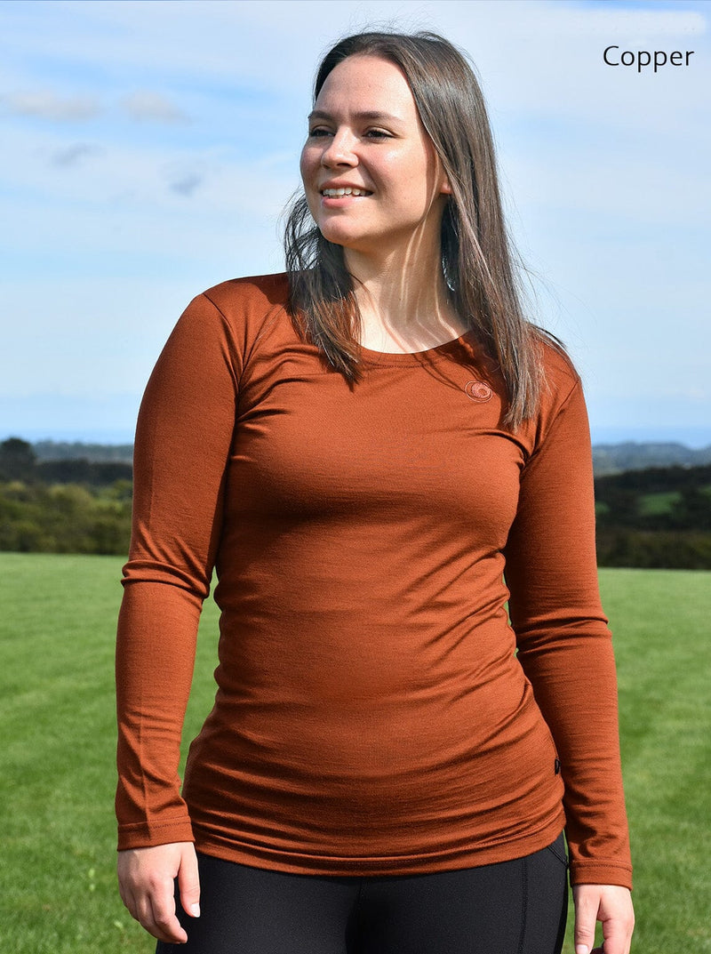 Mid - Merino Long Sleeve Tee - Glowing Sky New Zealand