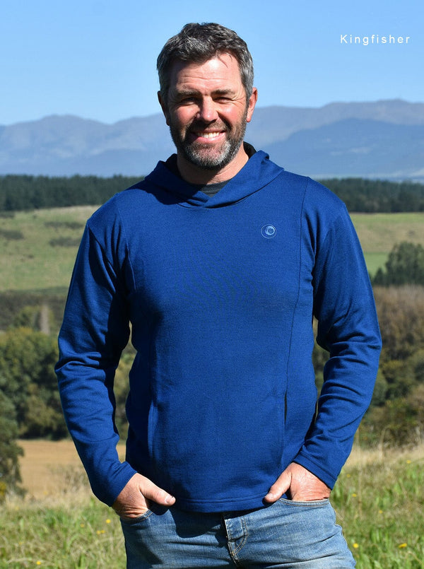 Outer - Merino Pullover Hoodie - Glowing Sky New Zealand