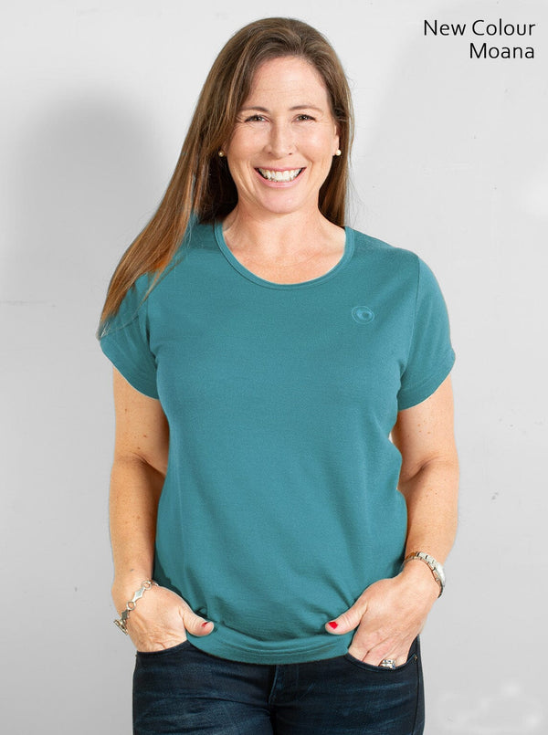 Mid - Merino Relax Tee - Glowing Sky New Zealand