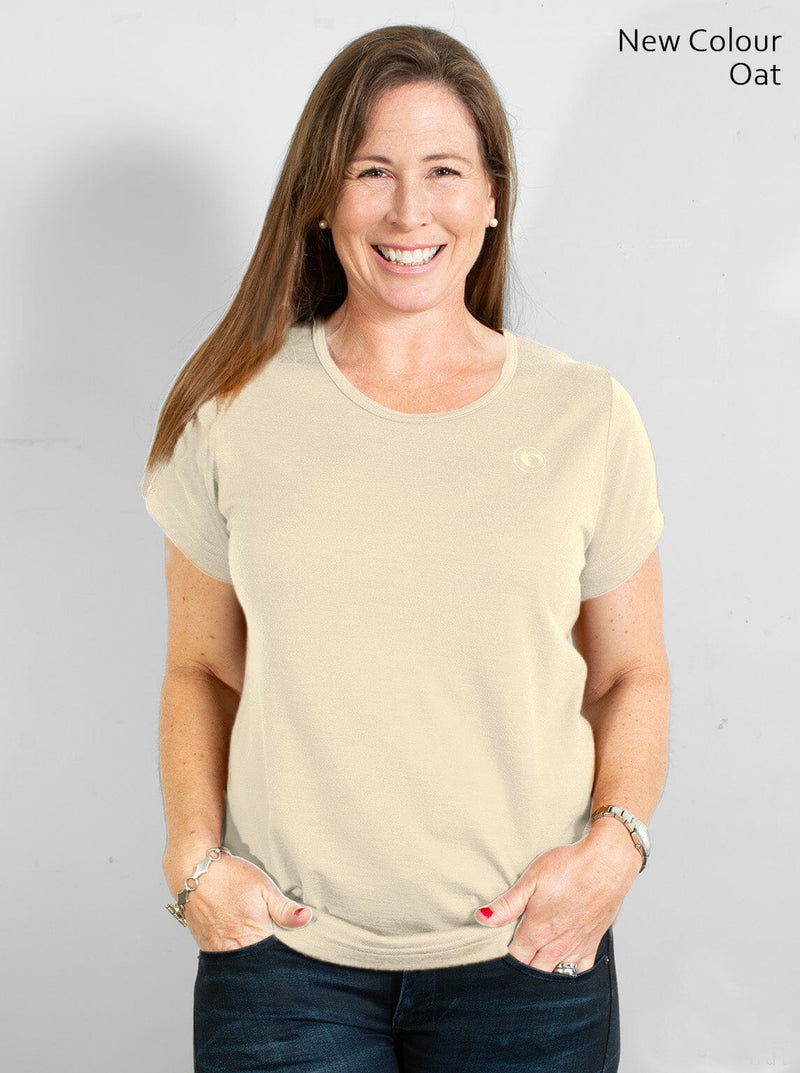 Mid - Merino Relax Tee - Glowing Sky New Zealand