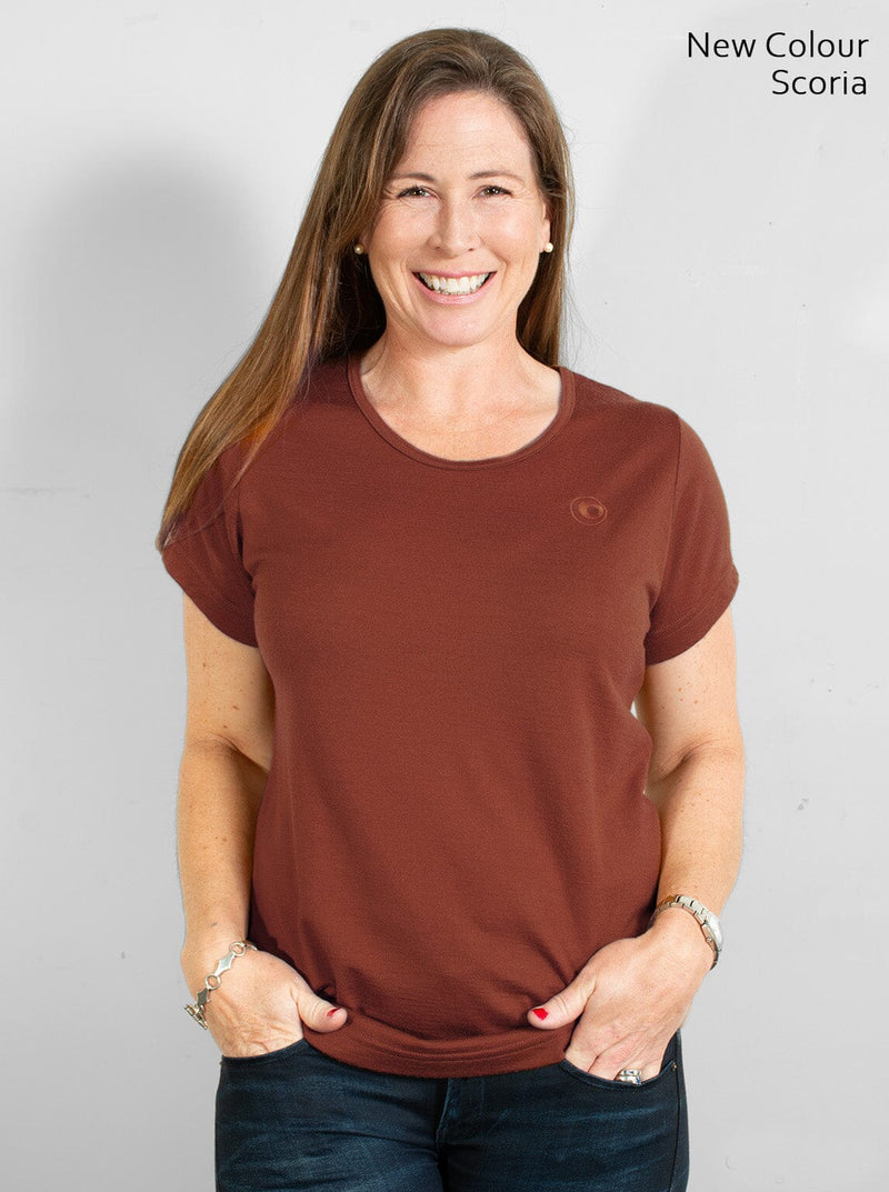 Mid - Merino Relax Tee - Glowing Sky New Zealand