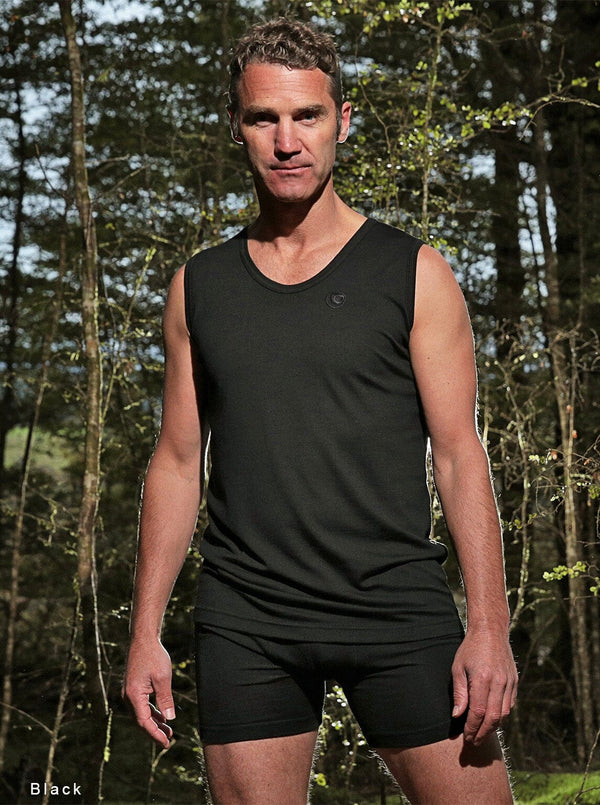 Mid - Merino Singlet - Glowing Sky New Zealand