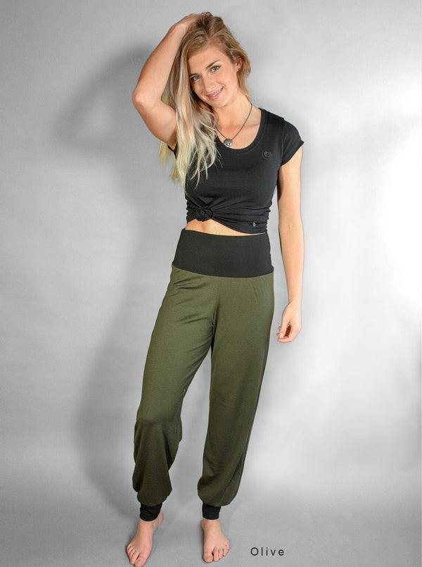 Mid - Merino Slouchy Pants - Glowing Sky New Zealand
