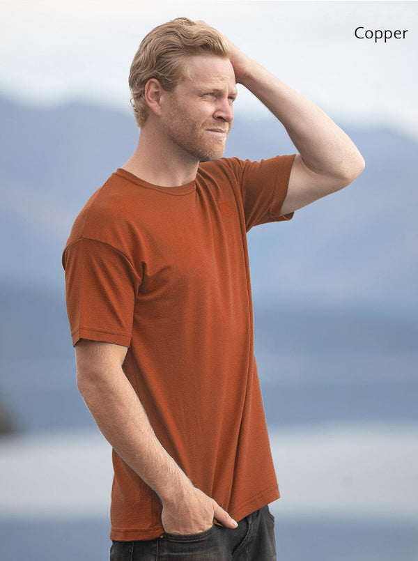 Mid - Merino Tee - Glowing Sky New Zealand