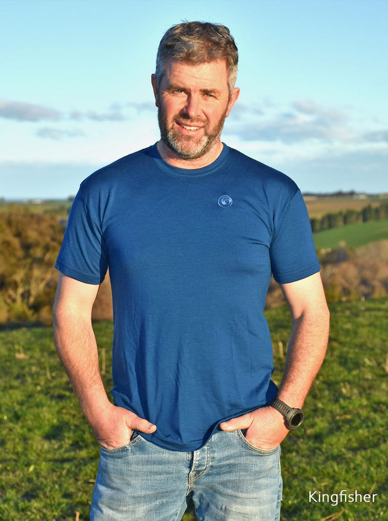 Mid - Merino Tee - Glowing Sky New Zealand