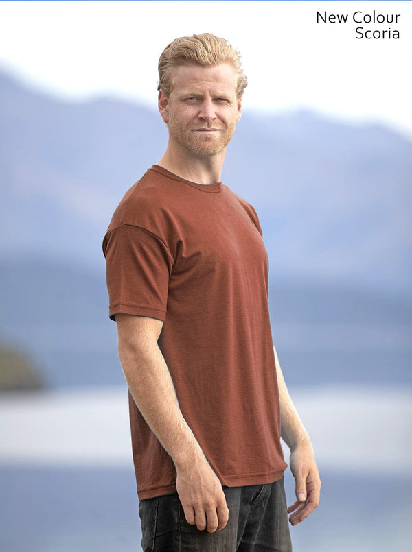 Mid - Merino Tee - Glowing Sky New Zealand