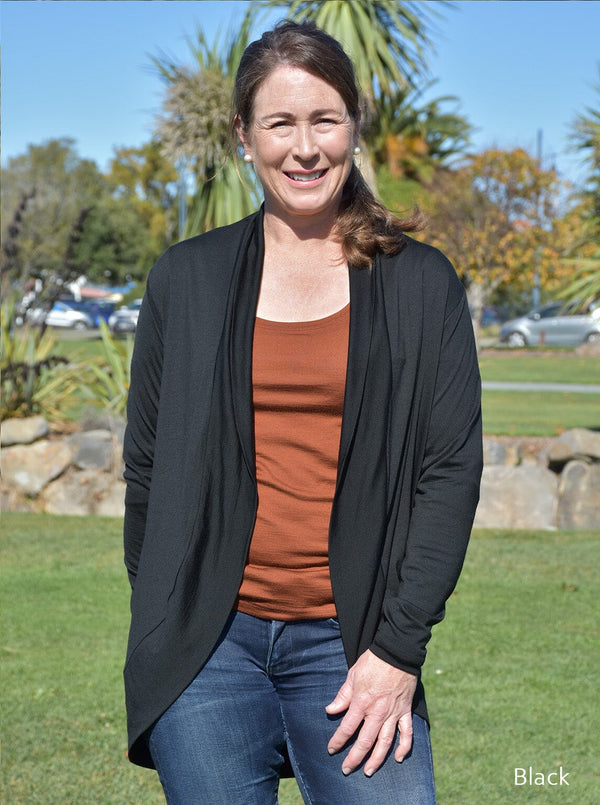 Outer - Merino Upside Down Cardigan - Glowing Sky New Zealand
