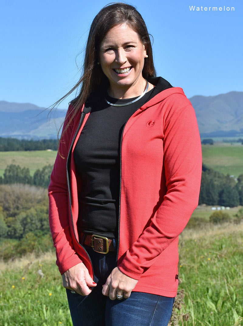 Outer - Merino Zip Hoodie - Glowing Sky New Zealand