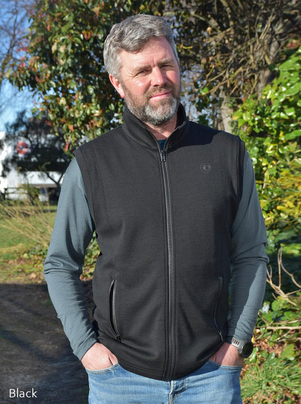 Outermost - Merino Zip Outermost Vest with Zip Pockets - Glowing Sky New Zealand