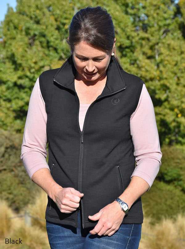 Outermost - Merino zip outermost vest with zip pockets - Glowing Sky New Zealand