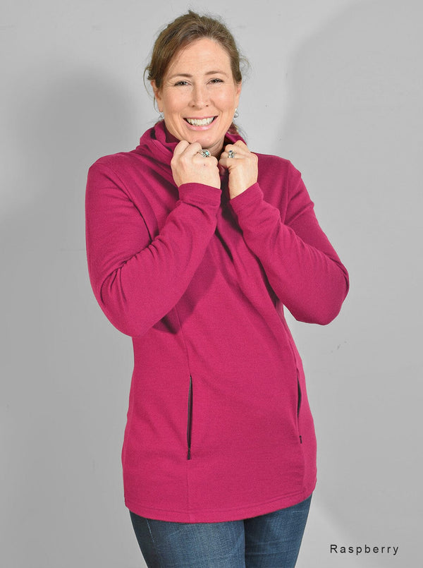 Outer - Merino Zip Pocket Fitted Hoodie - Glowing Sky New Zealand