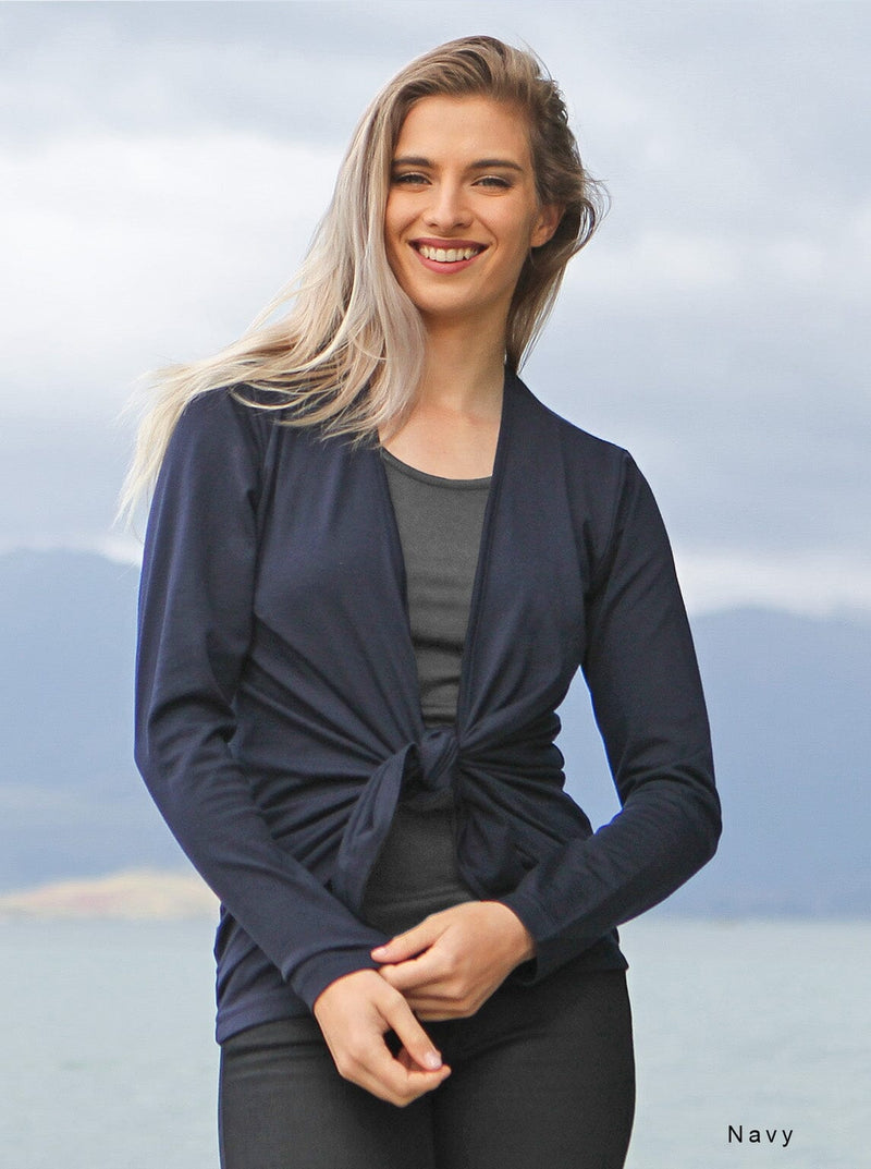 Mid - Tie Front Cardigan - Glowing Sky New Zealand