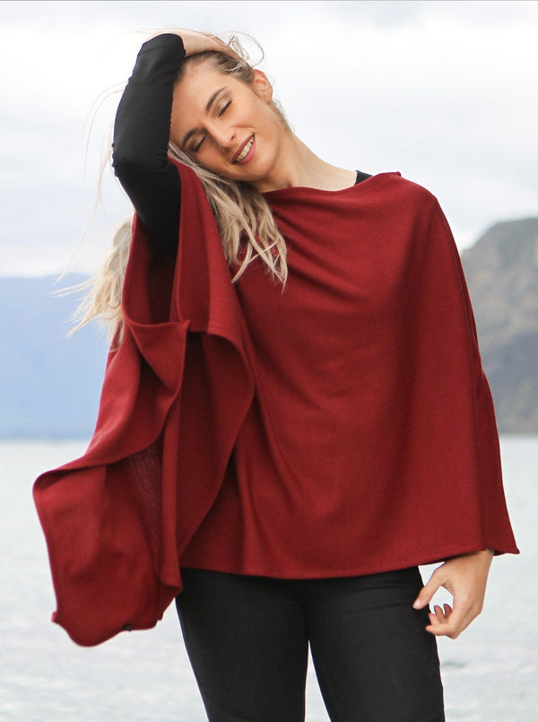 Outer - Merino Poncho - Glowing Sky New Zealand
