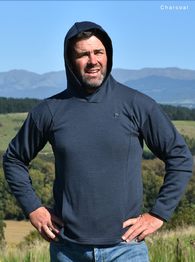 Outer - Merino Pullover Hoodie - Glowing Sky New Zealand