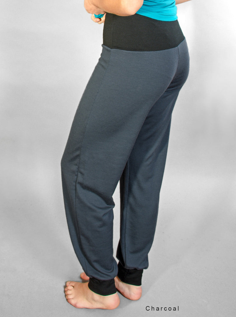 Woolbabe Relax! Merino/Organic Cotton Lounge Pants - Harbour Leaves |  Reusable, eco-friendly and premium.