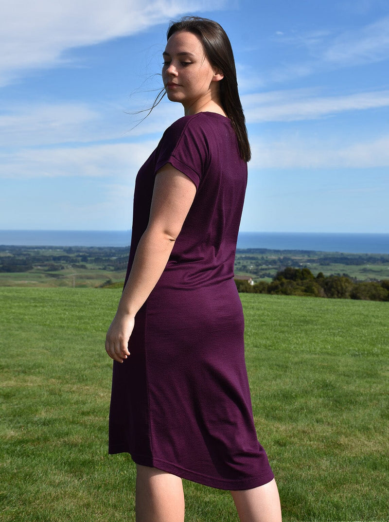 Mid - Merino T Dress - Glowing Sky New Zealand
