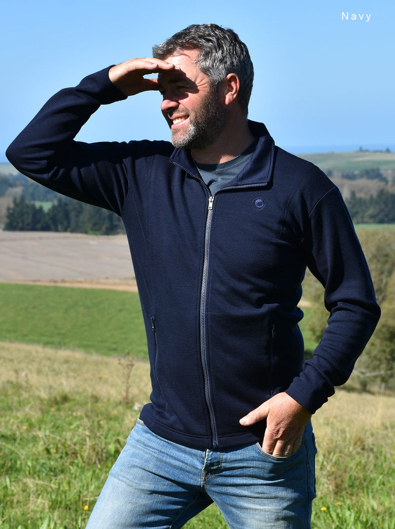 Outermost - Merino Zip Outermost Jacket with Zip Pockets - Glowing Sky New Zealand