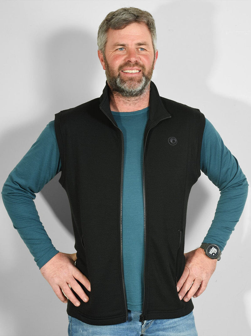Outermost - Merino Zip Outermost Vest with Zip Pockets - Glowing Sky New Zealand
