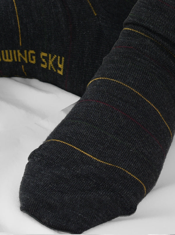 Accessories - S13 Unisex Merino Pin Stripe Sock - Glowing Sky New Zealand